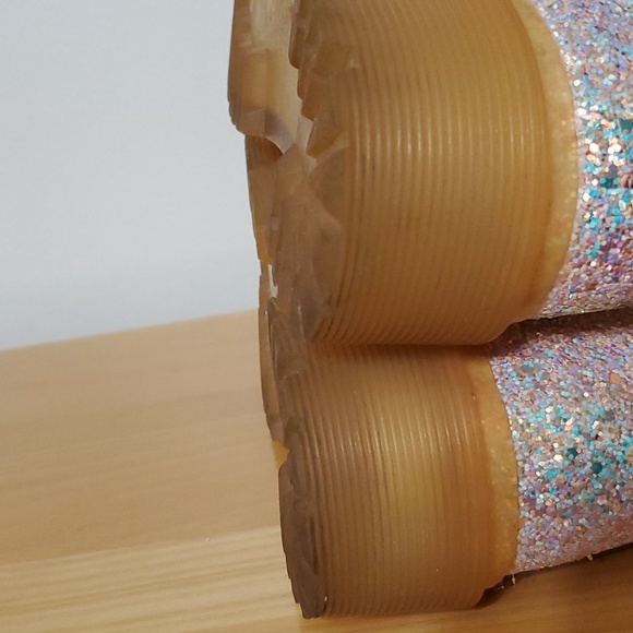 YRU 'Slayr Glitter', Barbie Pink Combat Boot Size 6 - Picture 11 of 13